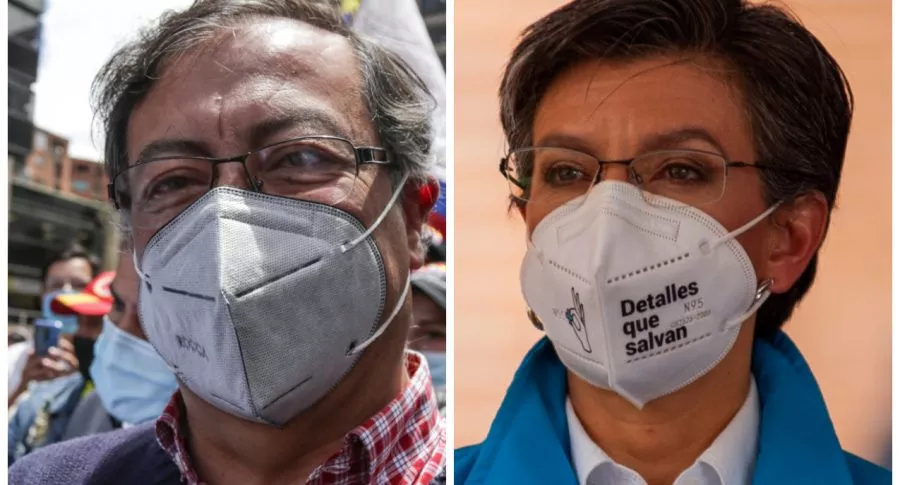 Gustavo Petro y Claudia López, que tuvieron enfrentamiento en Twitter por desmanes en Usme, Bogotá