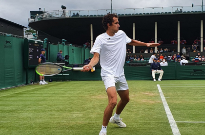 Imagen de Daniel Galán que ilustra nota; Wimbledon: Daniel Galán venció a Federico Coria; pasó a segunda ronda