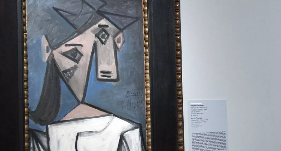Cuadro 'Cabeza de Mujer' de Pablo Picasso, que fue encontrado por la policía de Grecia 9 años después de que fue robado