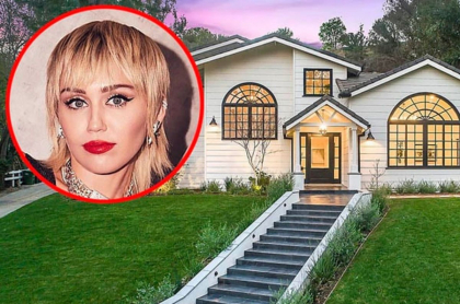 Miley Cyrus, cantante; y mansión que vendió en Hidden Hills.