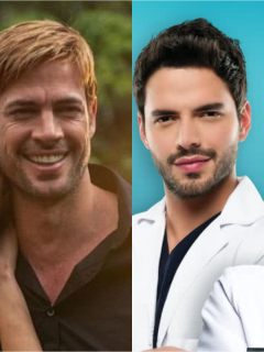 Foto de Laura Londoño y William Levy, de 'Café'; y Sebastián Carvajal y Diana Hoyos, de 'Enfermeras', a propósito de que Sebastián iba a ser el protagonista de 'Café'