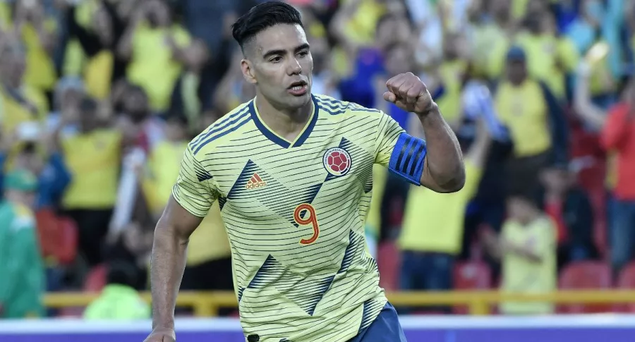 Foto de Falcao García, en nota del saludo del jugador a la Selección Colombia y a David Ospina.