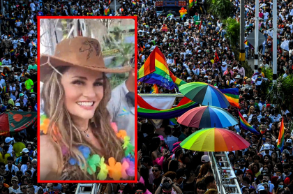 Aura Cristina Geithner participó en marcha del orgullo LGBTI en Medellín.