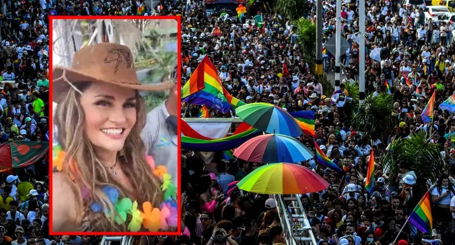 Aura Cristina Geithner participó en marcha del orgullo LGBTI en Medellín.