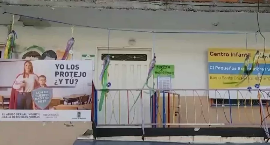 Imagen del jardín infantil en donde padres denunciaron el abuso de unos 14 niños, en Medellín