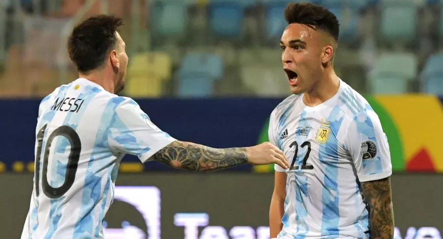 Gol de Argentina ante Colombia en Copa América 2021; video, gol de Lautaro Martínez. Imagen del anotador