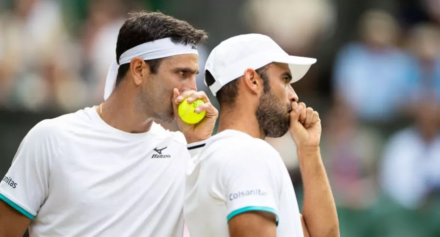 Juan Sebastián Cabal y Robert Farah, quienes fueron eliminados del Wimbledon 2021 en cuartos
