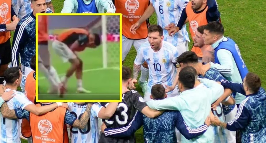 Futbolista argentino no pudo festejar triunfo vs. Colombia por golpe en la cara