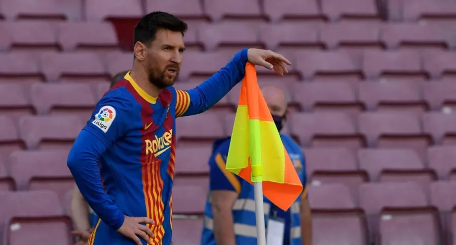 Lionel Messi, cuya continuidad en el Barcelona fue puesta en duda por el presidente de LaLiga