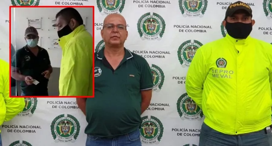 Alias Manolo entregándose ante las autoridades en Medellín