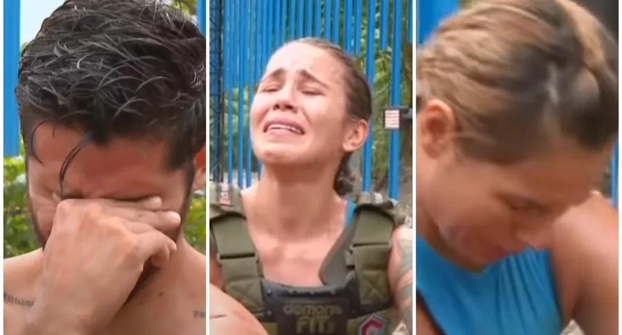 Juan Manuel, Karen y Paola, llorando en el 'Desafío'. 