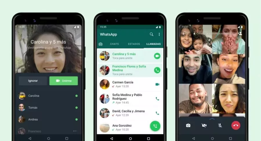 WhatsApp desde ahora permite unirse a llamada o videollamada grupal iniciada