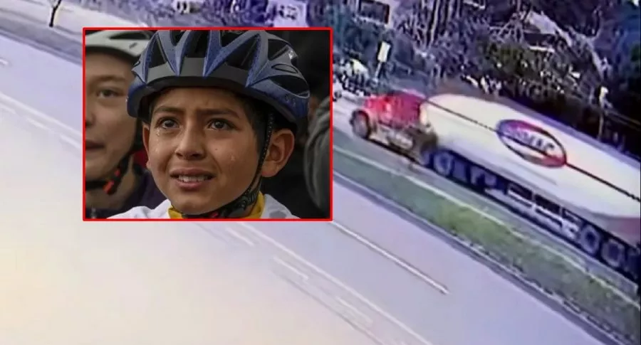 Accidente en el que murió el niño ciclista Julián Gómez