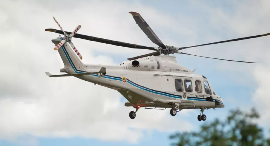 Imagen de helicóptero que ilustra nota; Exmilitar implicado en atentado contra Iván Duque fue investigado