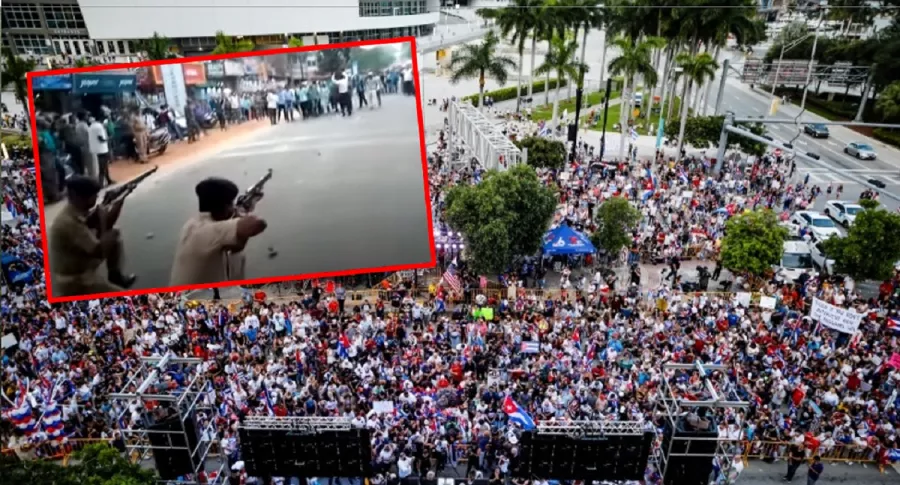 Imagen que ilustra las protestas en Cuba. 