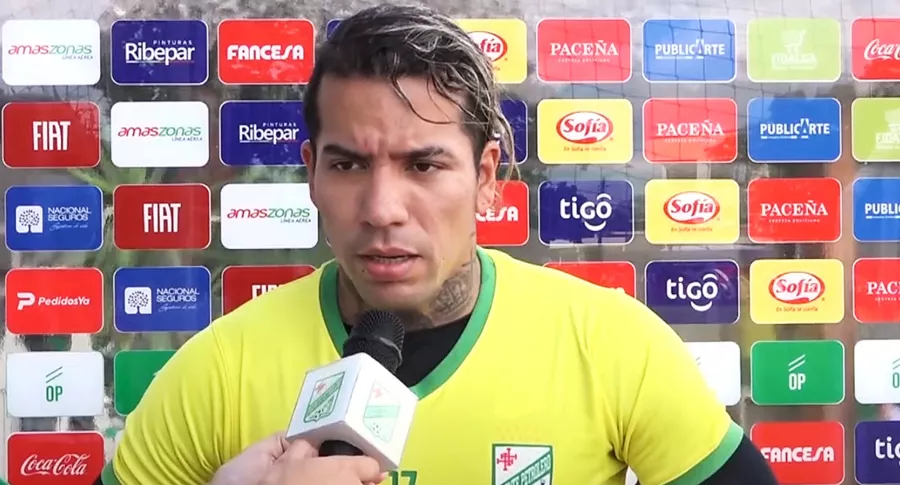 Dayro Moreno dice que quiere jugar en Independiente Santa Fe la Liga Betplay. Imagen del delantero tolimense.