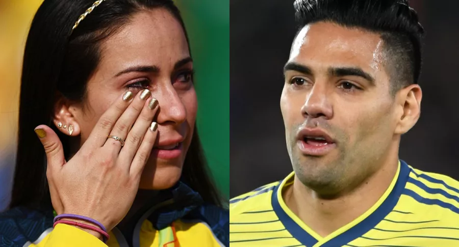 Fotos de Mariana Pajón y Falcao García, en nota de la relación que tienen ambos atletas.