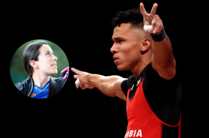 Fotos de Mariana Pajón y Luis Javier Mosquera, en declaraciones del atleta de Juegos Olímpicos.
