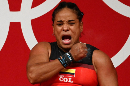 Mercedes Pérez pidió perdón por no ganar medalla en Juegos Olímpicos de Tokio. Imagen de la pesista.