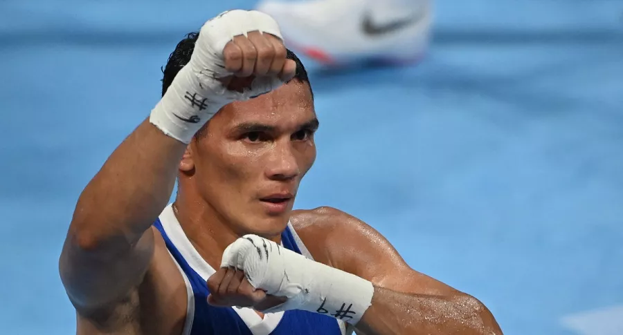 Céiber David Ávila, boxeador colombiano en Tokio 2020.