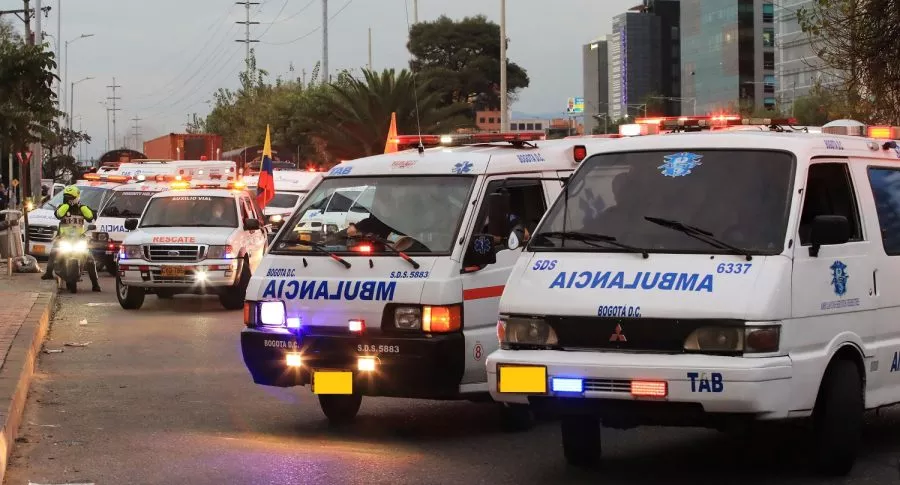 Ambulancias ilustran nota de las que no quisieron ayudar a un herido en Barranquilla