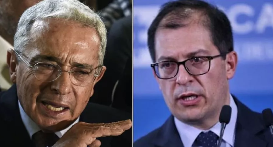 Álvaro Uribe y Francisco Barbosa, fiscal que habló por primera vez del proceso contra el expresidente