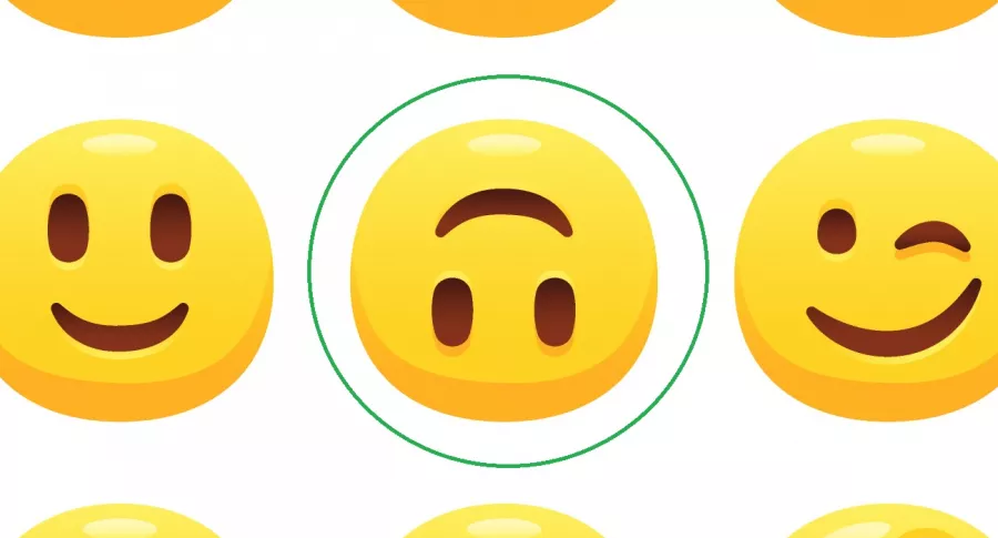 Imagen de emoji de cara al revés, a propósio de qué significa