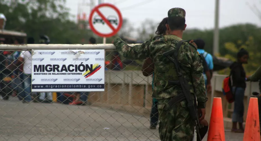Imagen de la frontera entre Colombia y Venezuela. 