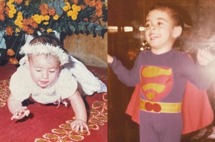 Fotos de Carla Giraldo y Emmanuel Esparza en su niñez, en nota de fotos de niños de famosos en 'Masterchef'. 