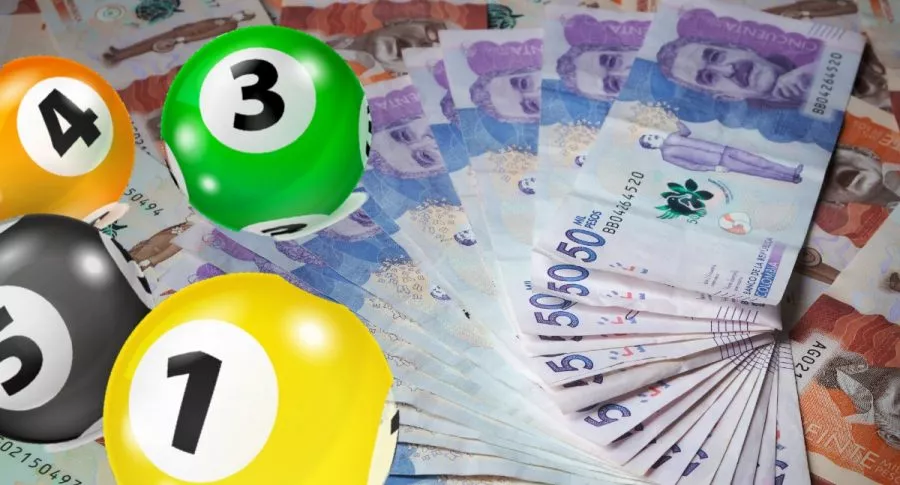Billetes de 50 mil y 20 mil pesos colombianos y balotas ilustran qué lotería jugó anoche y resultados de las loterías del Valle, Manizales y Meta agosto 11 (fotomontaje Pulzo).
