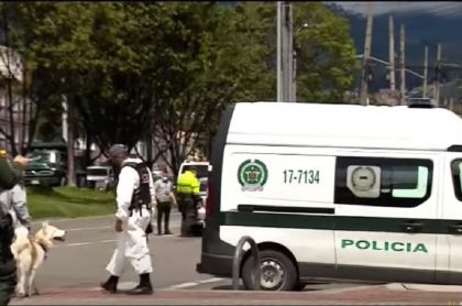 Imagen del sitio en donde dos policías fueron baleados en medio de una requisa, en el sur de Bogotá