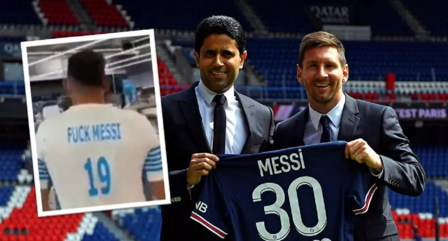 Hincha francés destruye tienda por la llegada de Lionel Messi al París Saint Germain para esta temporada.
