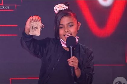 María José, la niña cantante que les regaló piedras a los jurados de 'La voz kids'