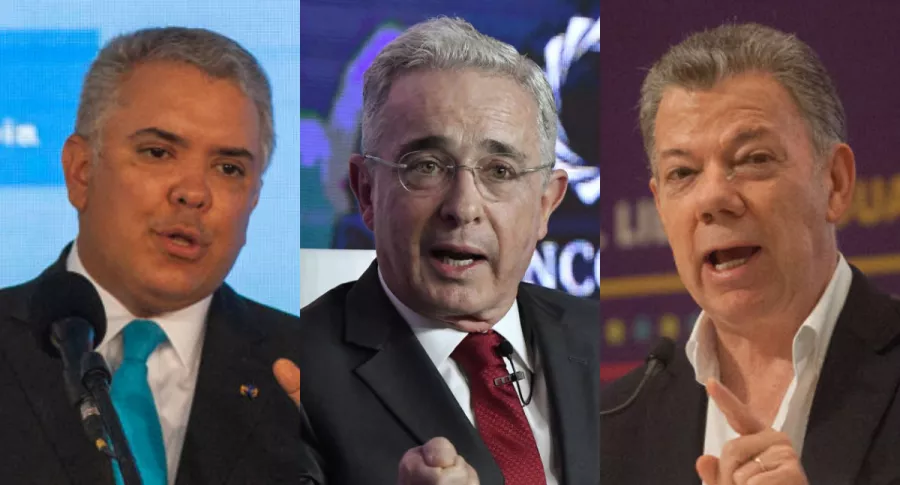 Fotos de Iván Duque, Álvaro Uribe y Juan Manuel Santos, en nota de condolencias a Ardila Lulle.