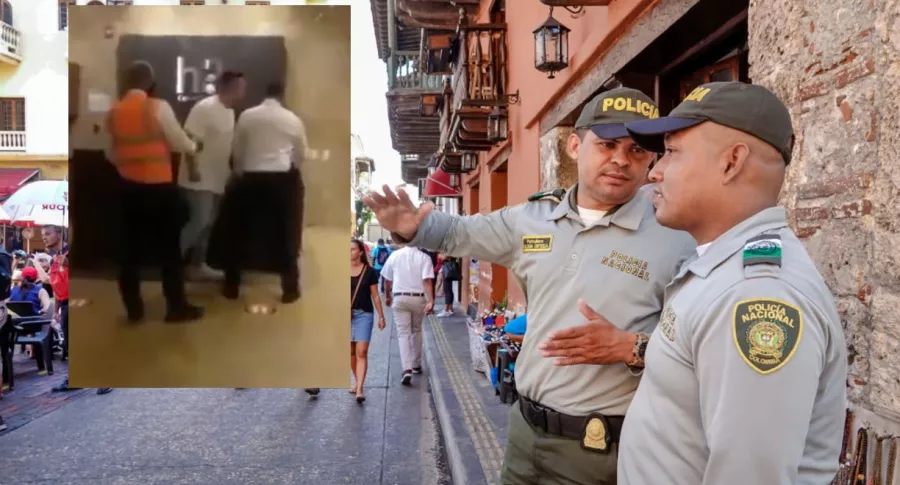 Video de turista que agredió a vigilantes de edificio en Cartagena; fue multado por Policía