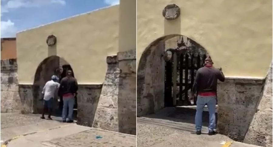 Indignación en Cartagena porque están pintando parte de las murallas sin permiso