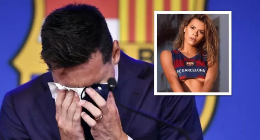 Luana Sandien, modelo brasileña que salió en la revista Playboy, quiere comprar pañuelo que uso Lionel Messi para tomarse sensuales fotos con él. 
