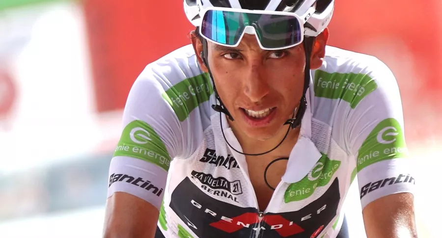 Egan Bernal, en Vuelta a España 2021, dice que el cuerpo no le dio en la subida. Imagen del ciclista colombiano.