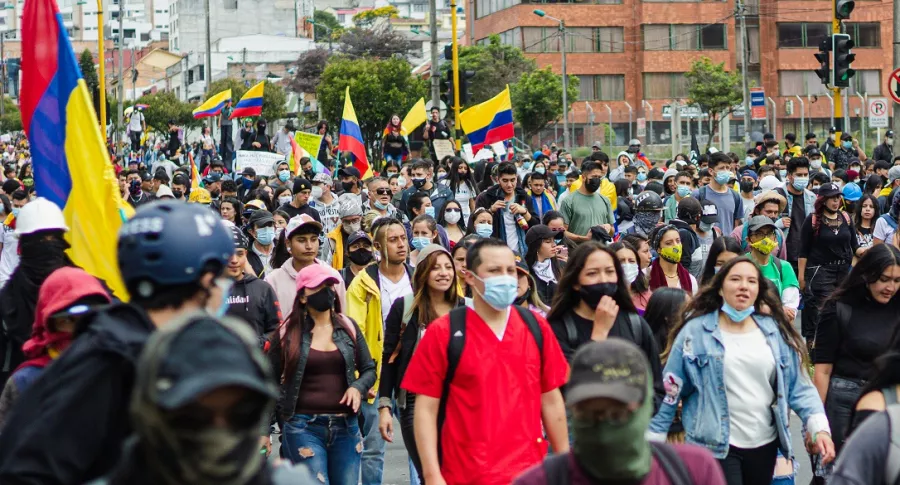Protestas en Bogotá ilustra convocatoria para nuevas marchas este 26 de agosto