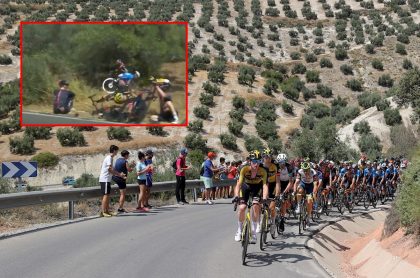 Vuelta a España: grave caída perjudica a Primoz Roglic y a Adam Yates (video)