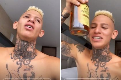 La Liendra bebiendo licor, reconociendo que está mal por la pérdida de su cuenta de Instagram