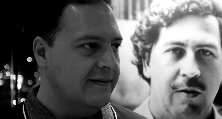Juan Pablo Escobar junto a Pablo Escobar en nota que habla de la actualidad laboral de los hijo del capo.