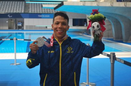 Nelson Crispín Corzo sumó la octava medalla para Colombia en los Juegos Paralímpicos de Tokio 2020 luego de ganar plata en natación.