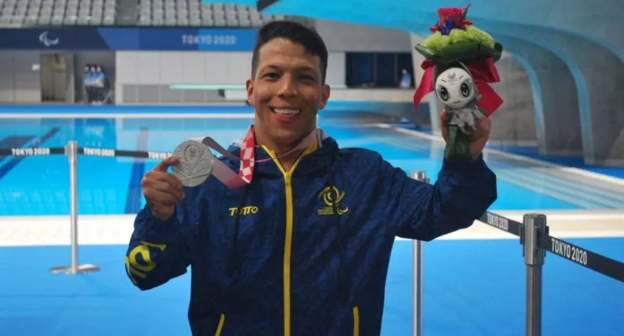 Nelson Crispín Corzo sumó la octava medalla para Colombia en los Juegos Paralímpicos de Tokio 2020 luego de ganar plata en natación.