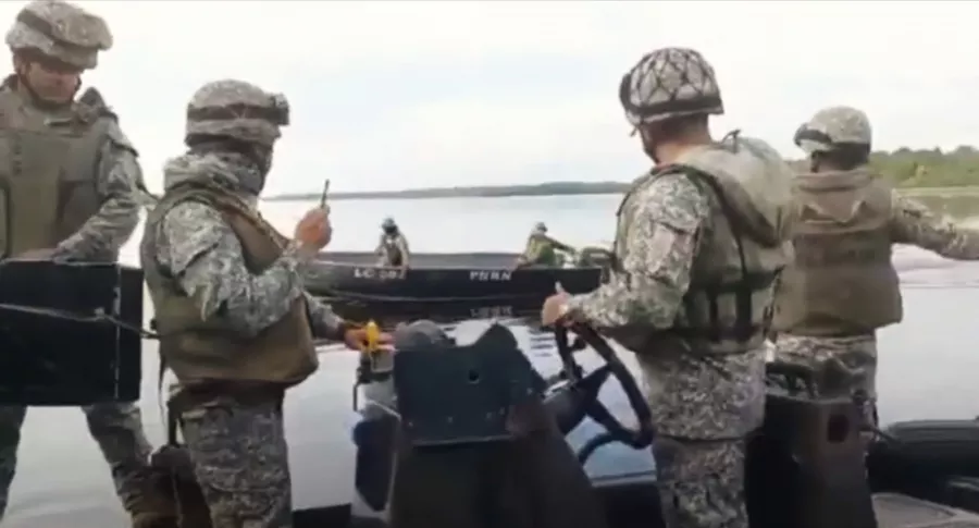 Problema entre militares de Colombia y Venezuela en el Río Negro.