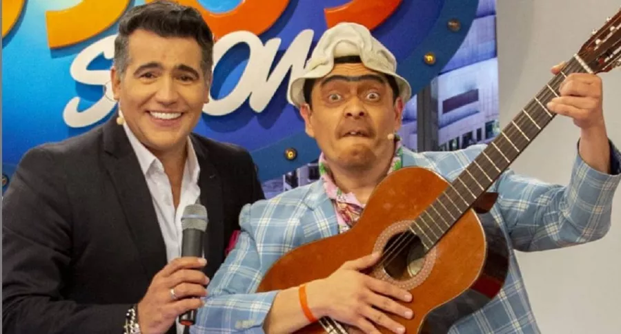 'Suso el paspi' junto al presentador Carlos Calero