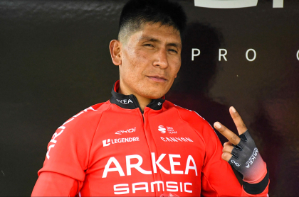 Nairo Quintana seguirá en el equipo Arkea-Samsic en la temporada 2022. Imagen del ciclista colombiano.