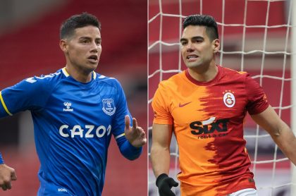 James Rodríguez, en Everton, y Falcao García, en Galatasaray, a propósito de cuánto valen en el mercado hoy, día de cierre de fichajes.