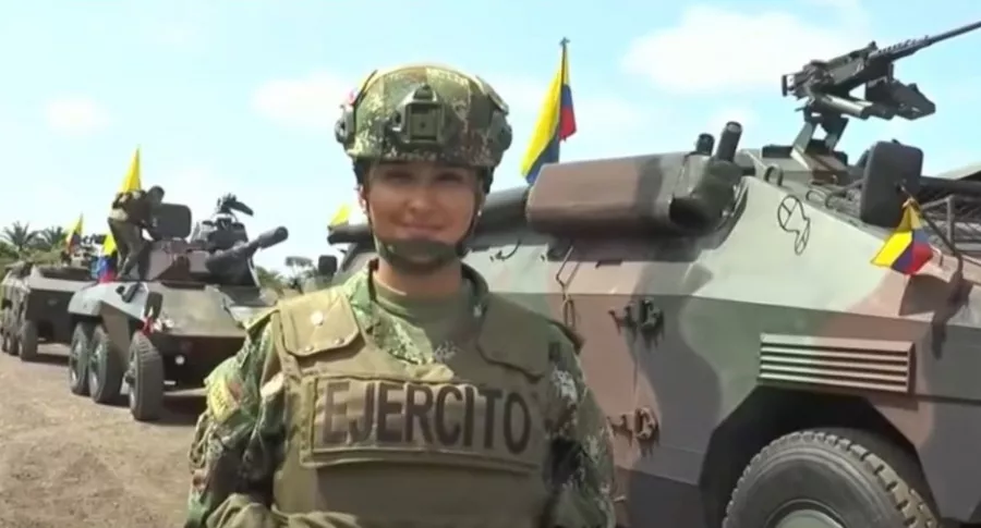 Teniente Michelle Andrea Arce Torres, primera mujer que comanda una unidad blindada del Ejército en Caquetá
