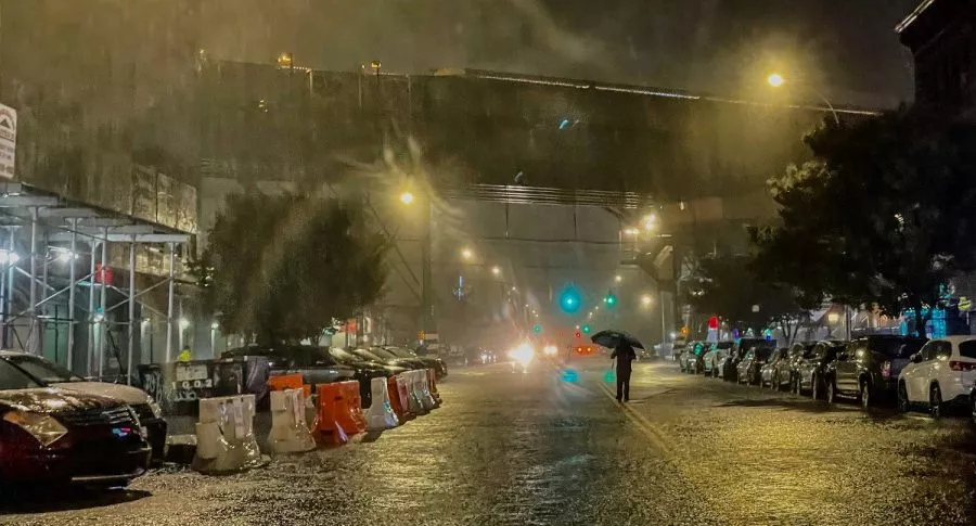 Lluvias en  Nueva York, provocadas por huracán Ida, por el que se declaró estado de emergencia